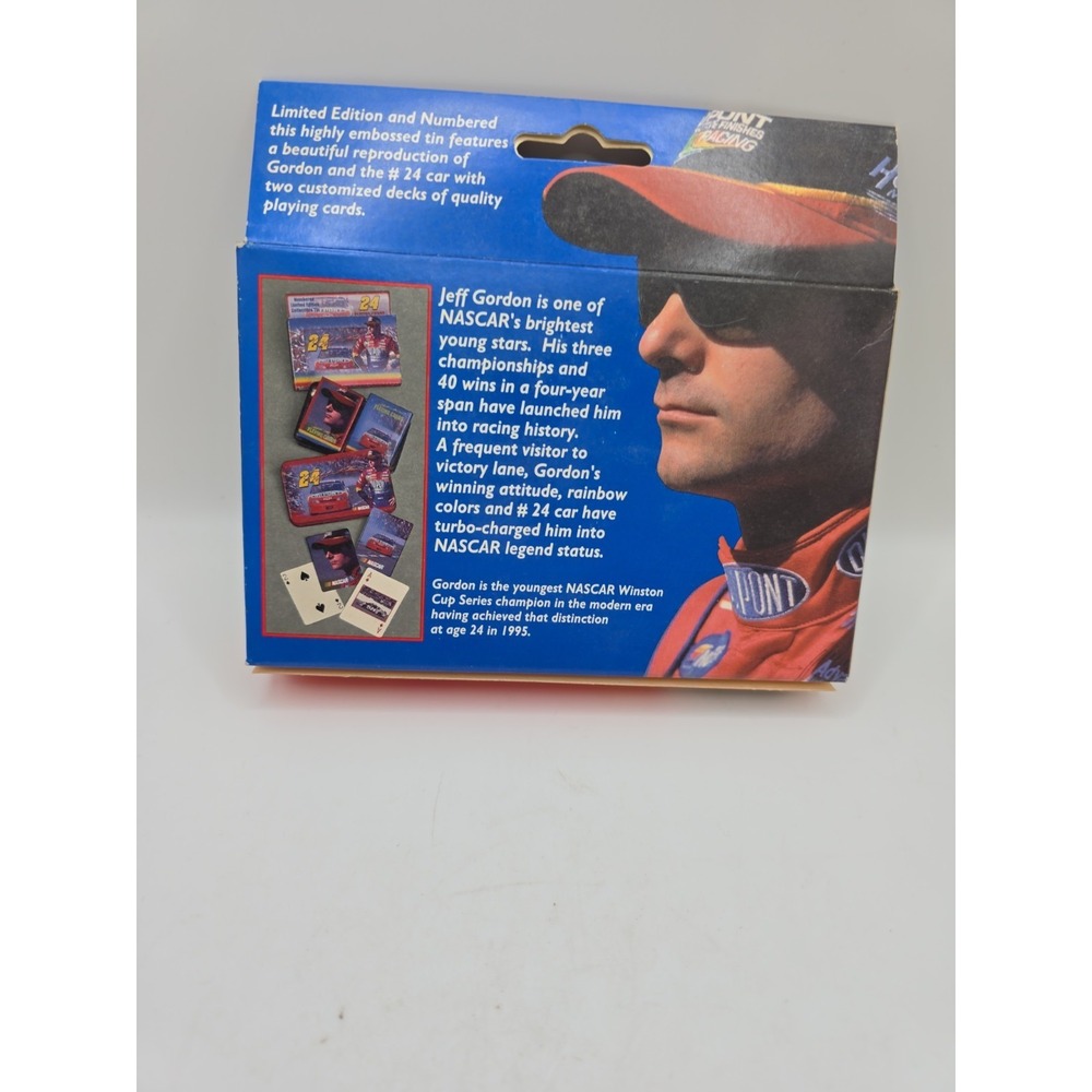 NASCAR's #24 Jeff Gordon Collectible Tin 2 Decks Playing Cards Limited Edition - Picture 5 of 5
